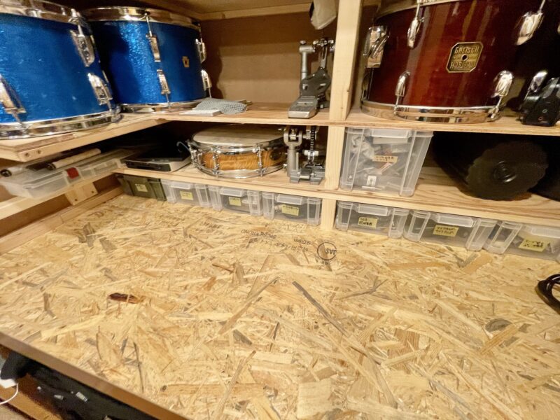 DIY自作ドラム棚